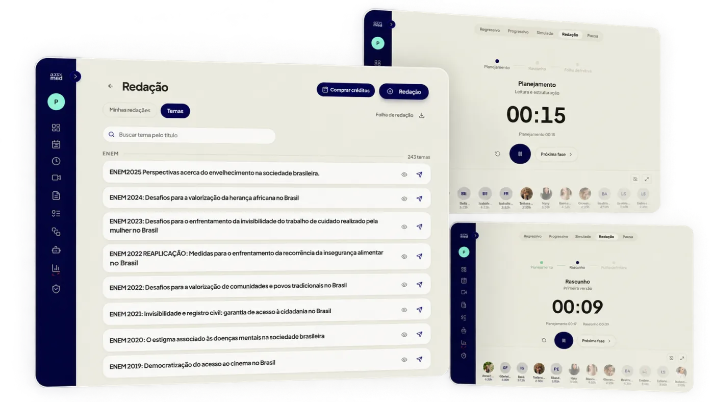 Experiência de redação guiada na A2X: escolha do tema, planejamento com cronômetro e fases da redação